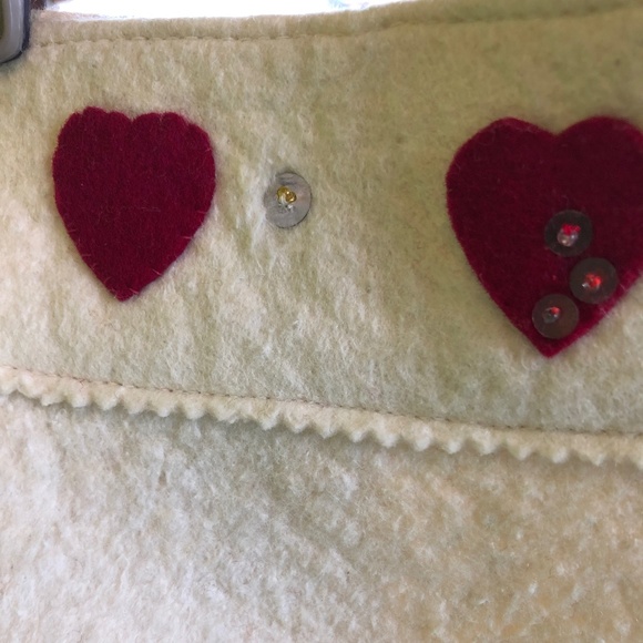 Real vintage VALENTINE CIRCLE SKIRT from the 50's, wool felt. Size S. Rockabilly - Picture 11 of 14